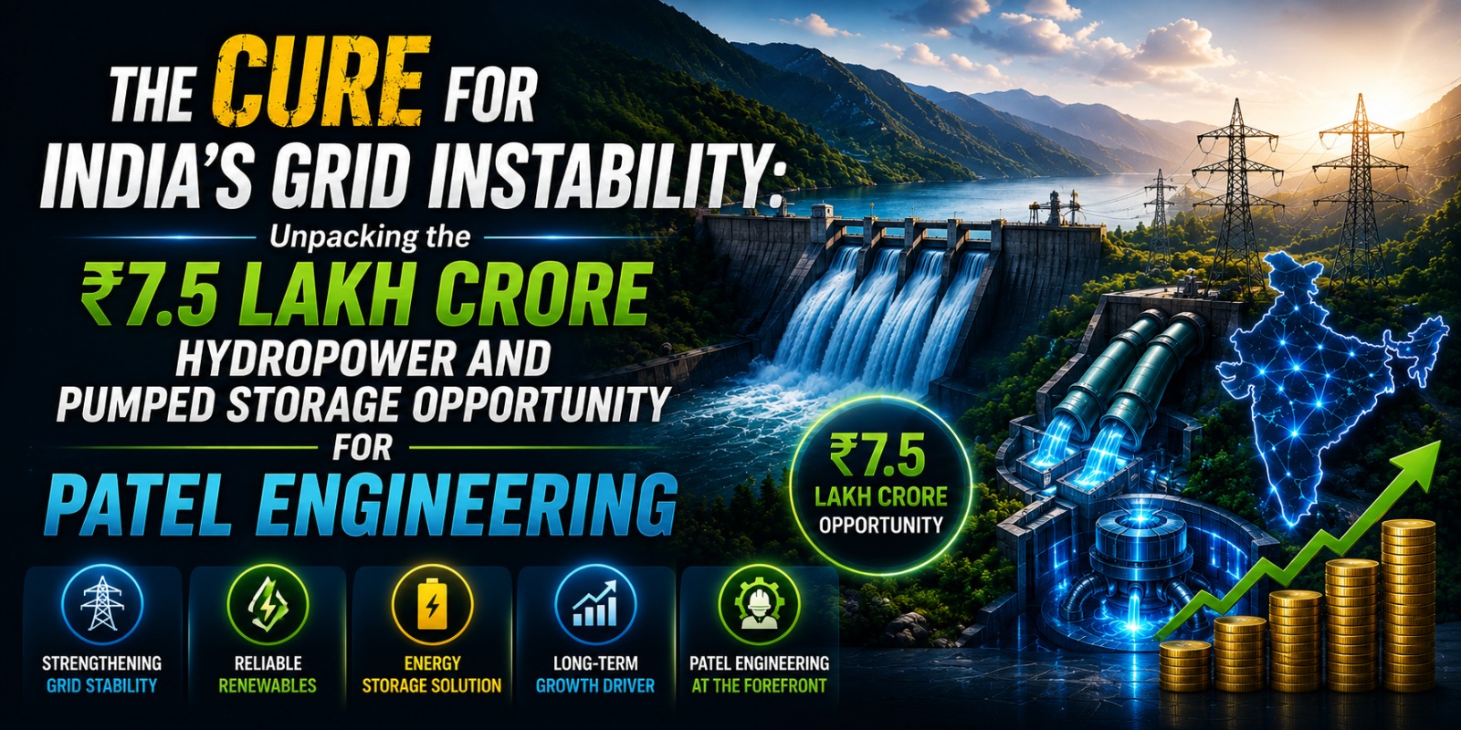 The Cure for India's Grid Instability: Unpacking the 7.5 Lakh Crore Hydropower and Pumped Storage Opportunity for Patel Engineering