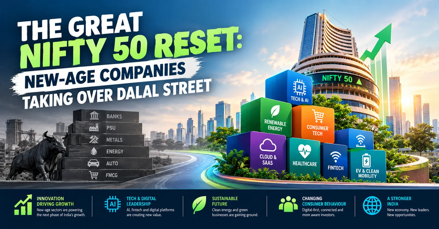 The Great Nifty 50 Reset: New-Age Companies Taking Over Dalal Street
